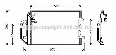 AVA QUALITY COOLING ms5257 -  Конденсатор, кондиционер